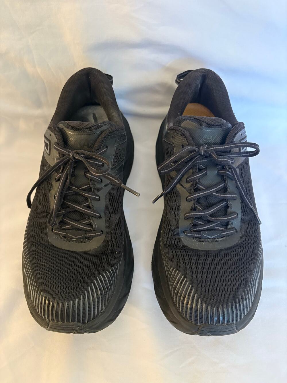 HOKA Bondi 7 Men’s Black/Black Running Walking Shoes Sz 9